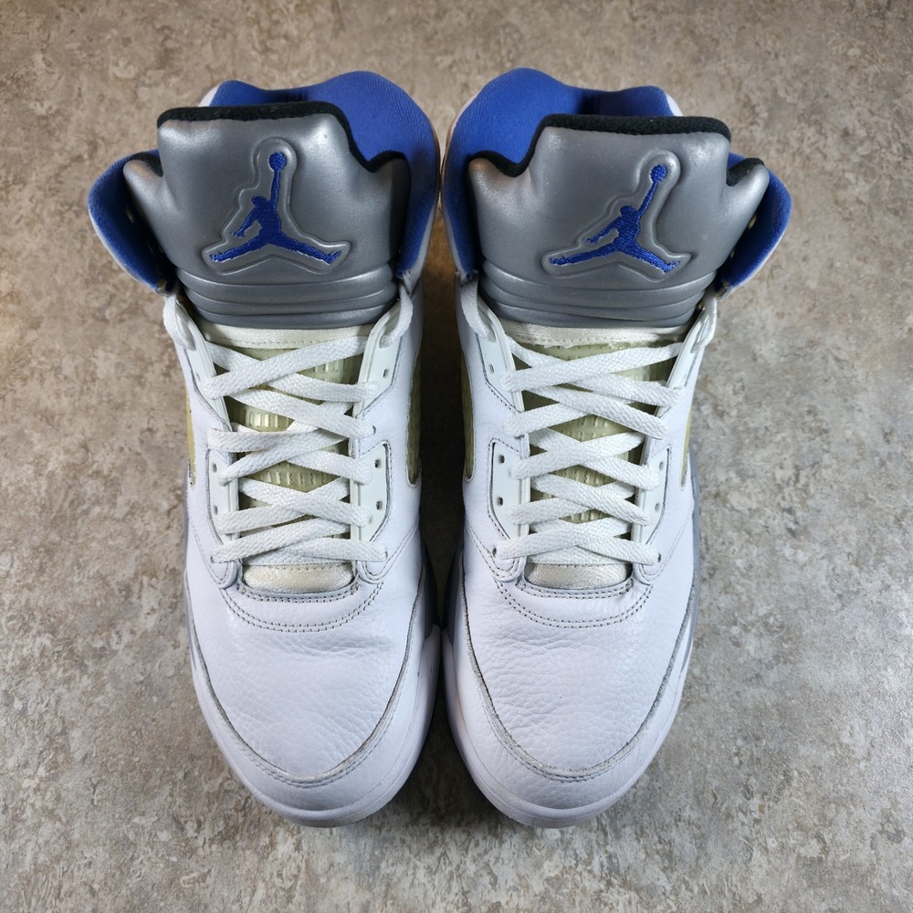 Air Jordan 5 Retro Size 12 Stealth White Hyper Royal DD0587-140 Sneakers Shoes